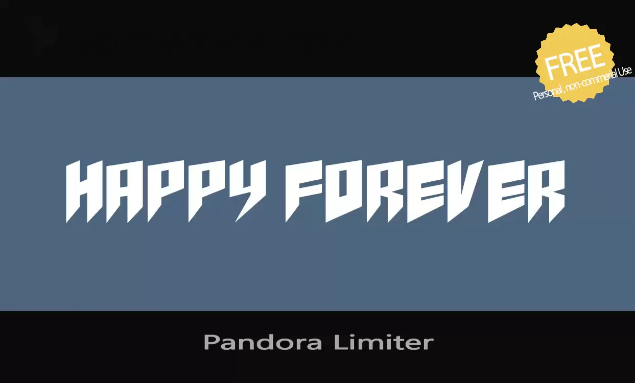 「Pandora-Limiter」字体效果图