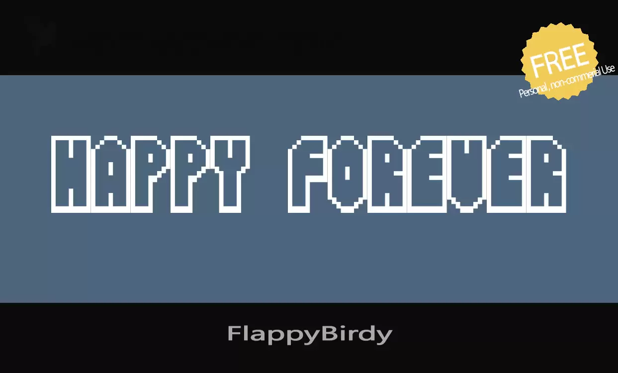 「FlappyBirdy」字体效果图