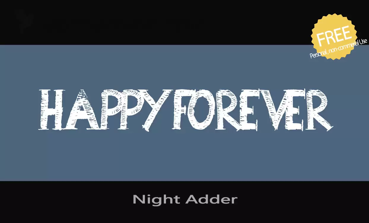 Font Sample of Night-Adder