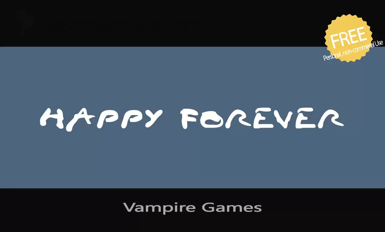 「Vampire-Games」字体效果图