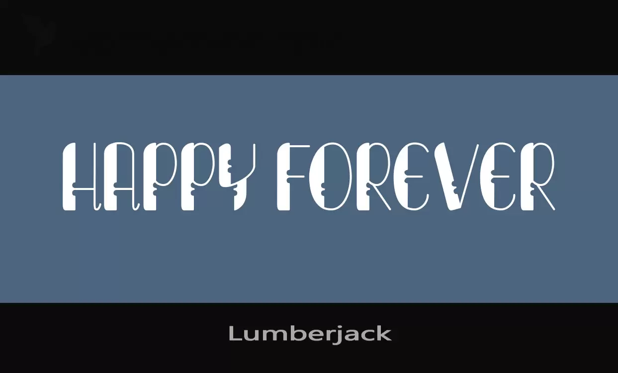 「Lumberjack」字体效果图