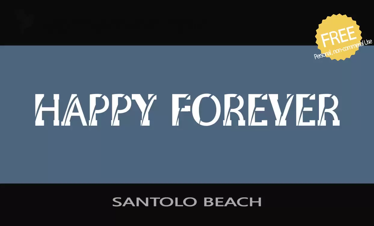 「SANTOLO-BEACH」字体效果图