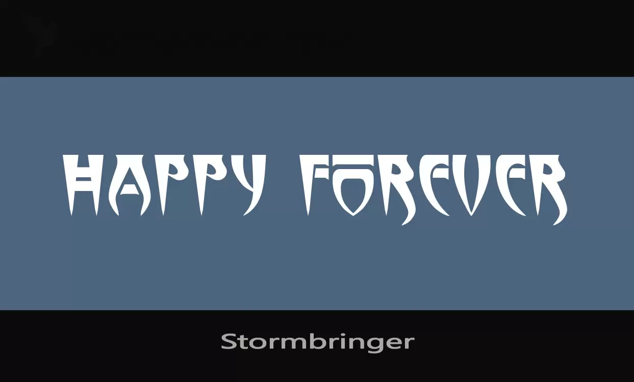 Font Sample of Stormbringer