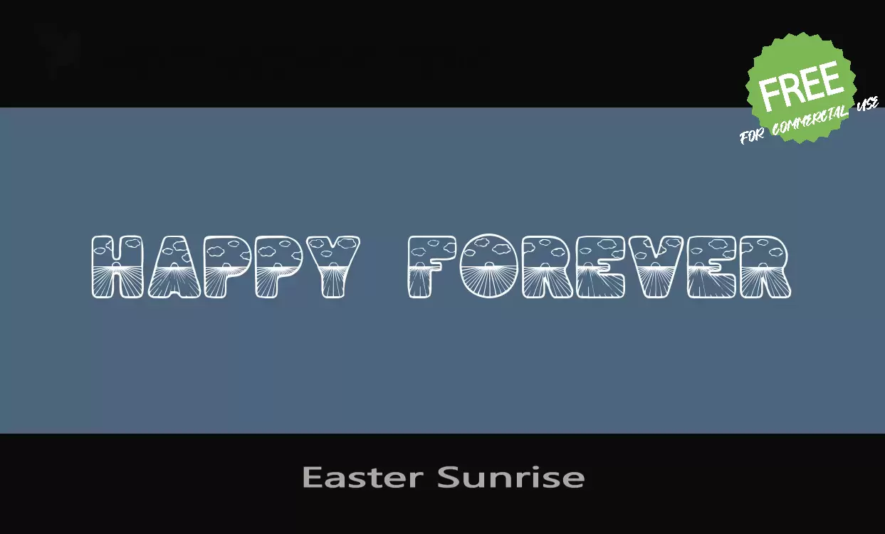 「Easter-Sunrise」字体效果图