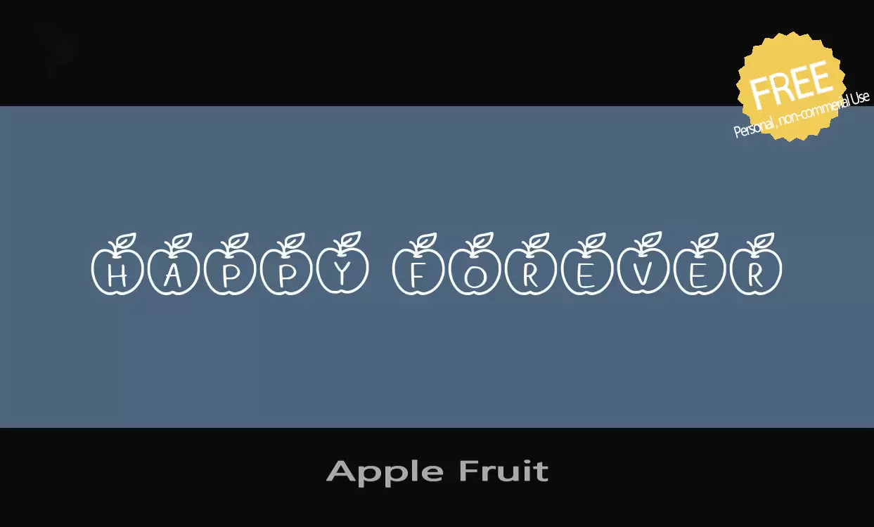 「Apple-Fruit」字体效果图