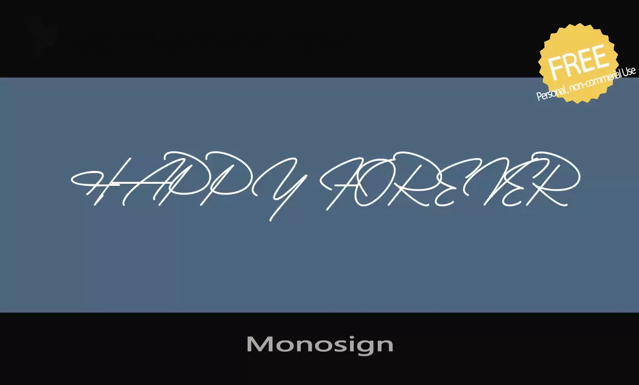 「Monosign」字体效果图