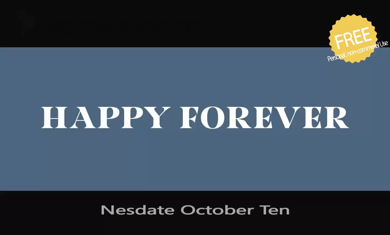 「Nesdate-October-Ten」字体效果图