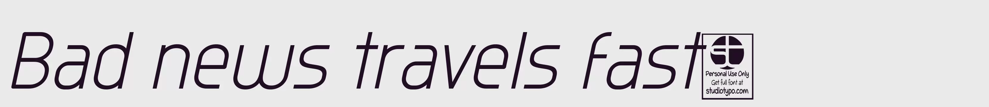 Preview Of Typo Oval Light Italic Demo