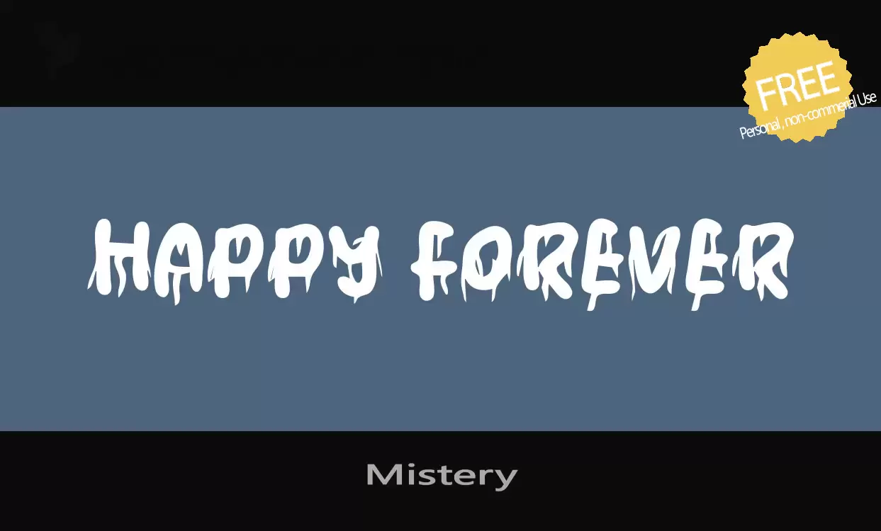 Font Sample of Mistery