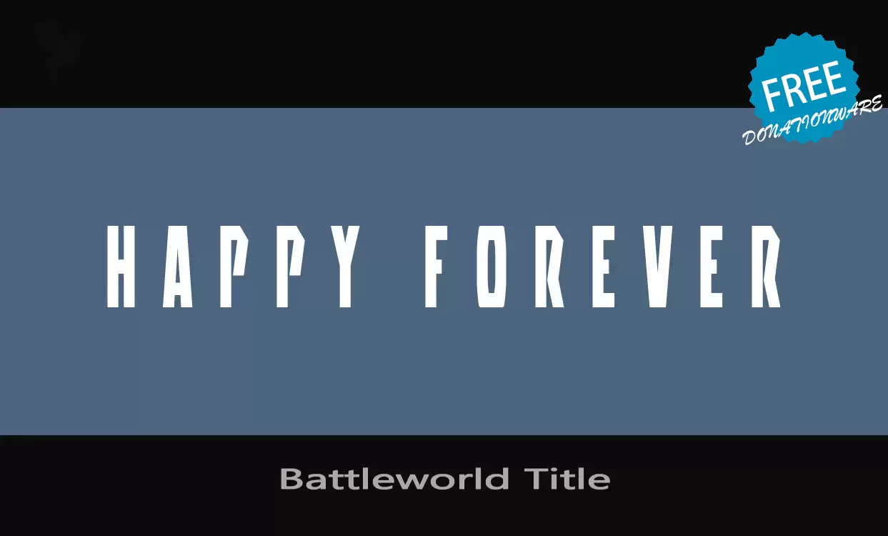 「Battleworld-Title」字体效果图