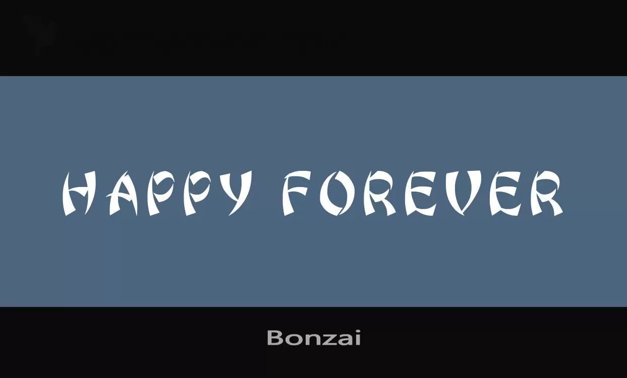 Font Sample of Bonzai