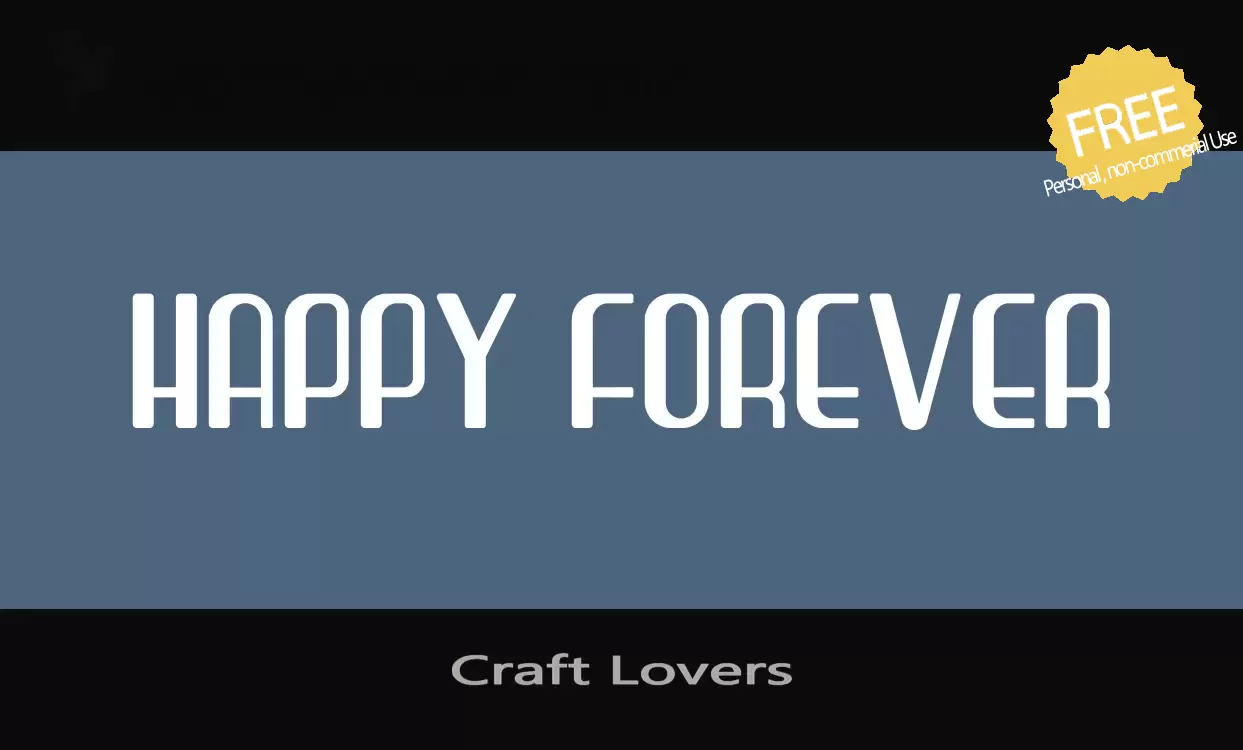 Font Sample of Craft-Lovers