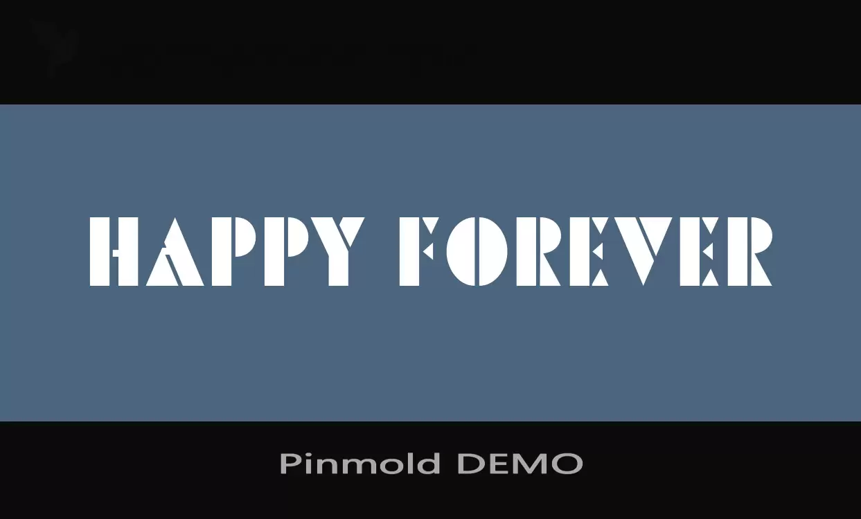 Font Sample of Pinmold-DEMO