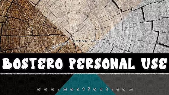 「Bostero-Personal-Use」字体排版图片
