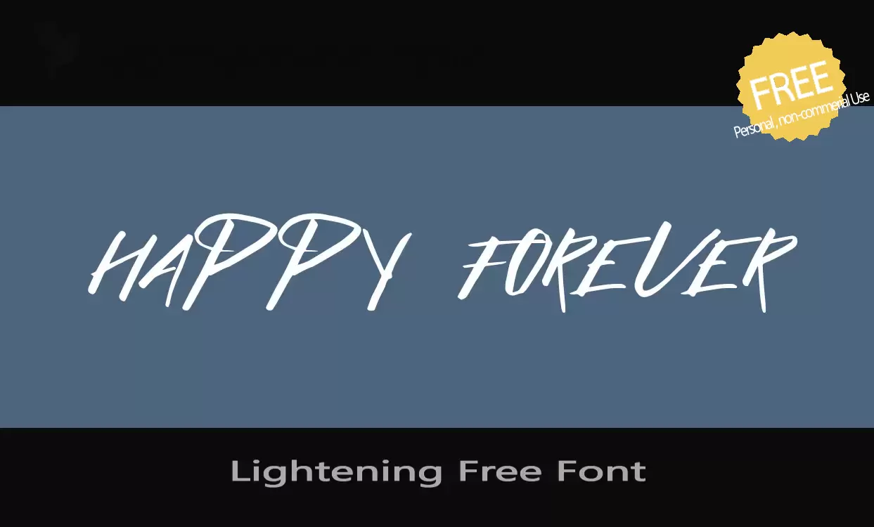 「Lightening-Free-Font」字体效果图