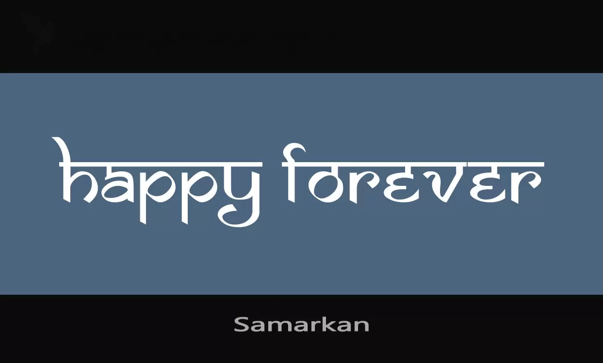 「Samarkan」字体效果图