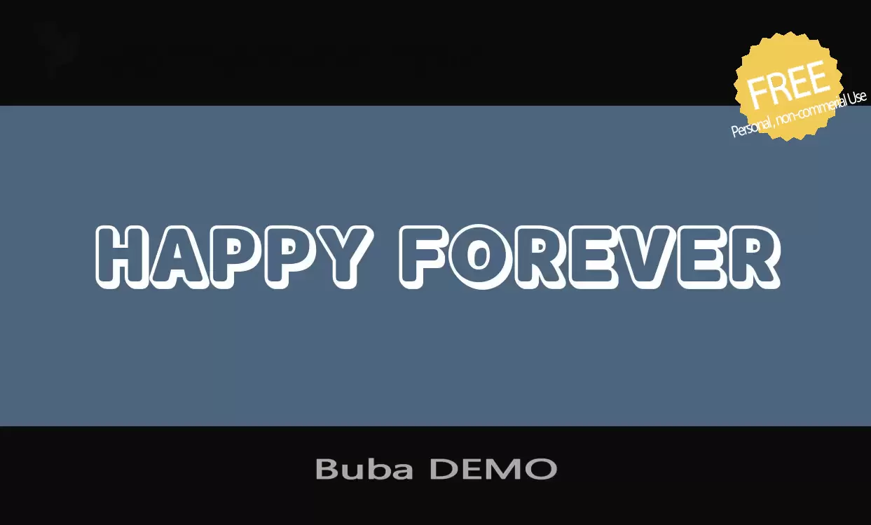 「Buba-DEMO」字体效果图