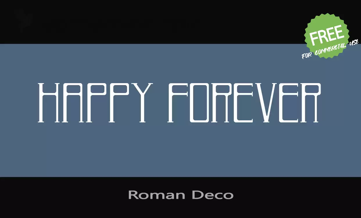 Font Sample of Roman-Deco