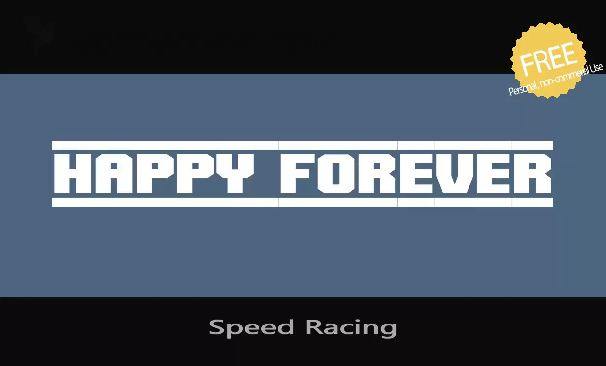 Font Sample of Speed-Racing