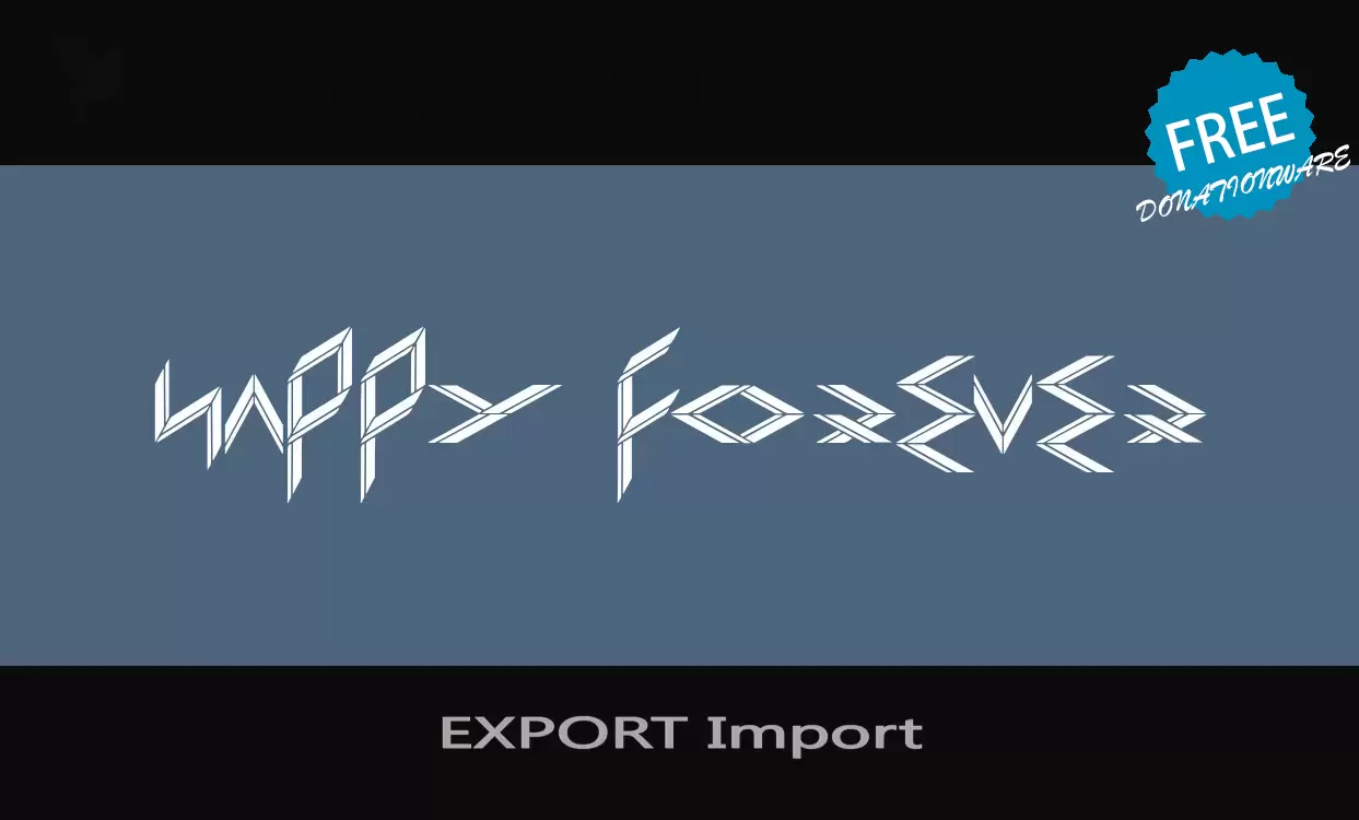 「EXPORT-Import」字体效果图