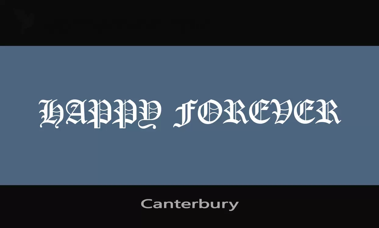 「Canterbury」字体效果图