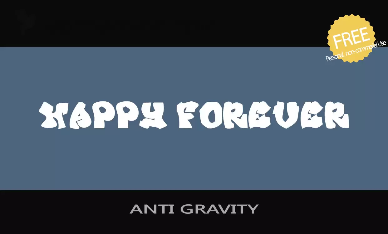 「ANTI-GRAVITY」字体效果图