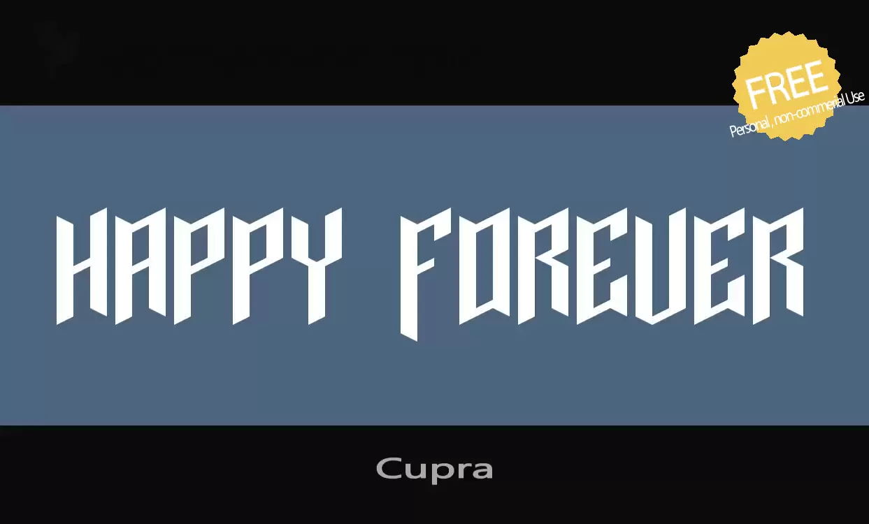 「Cupra」字体效果图