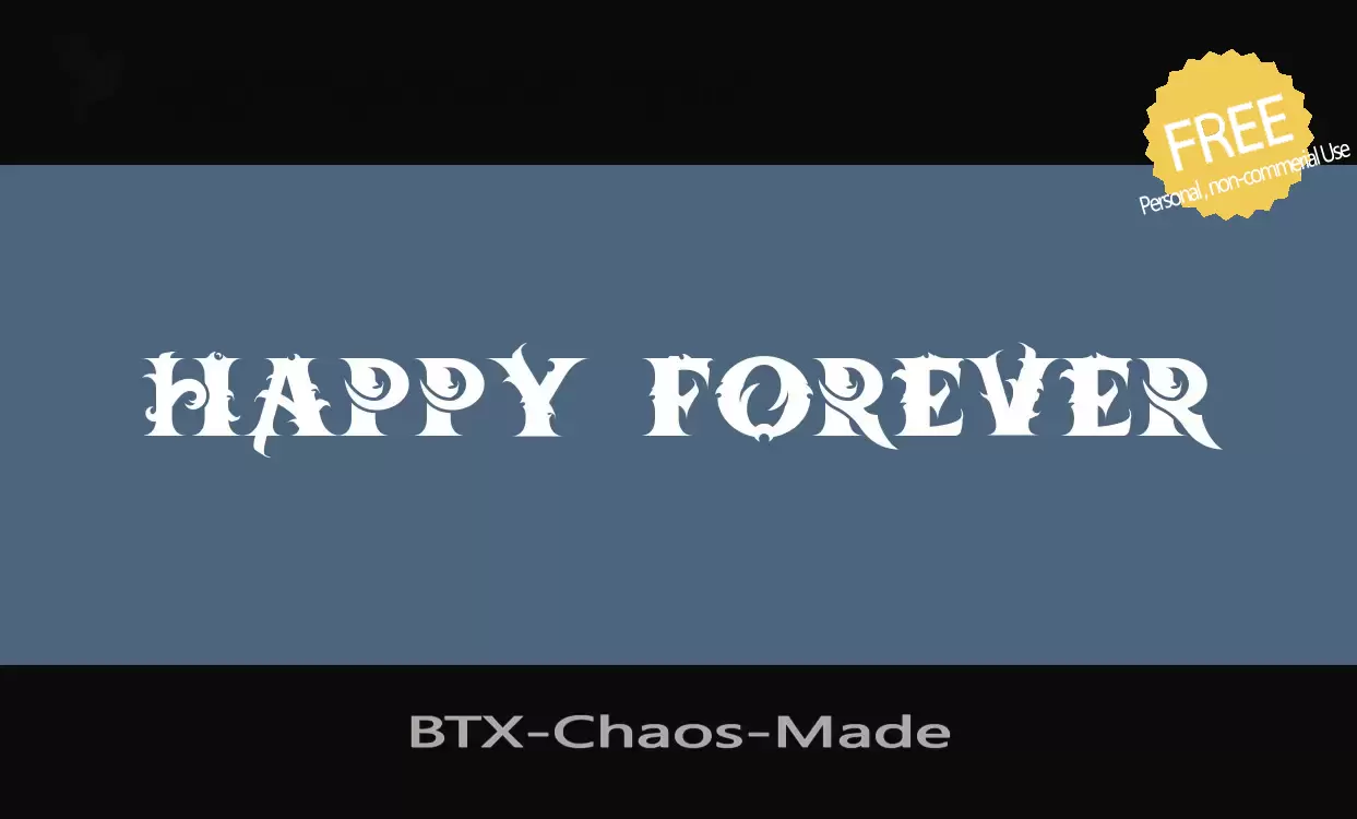 「BTX-Chaos-Made」字体效果图