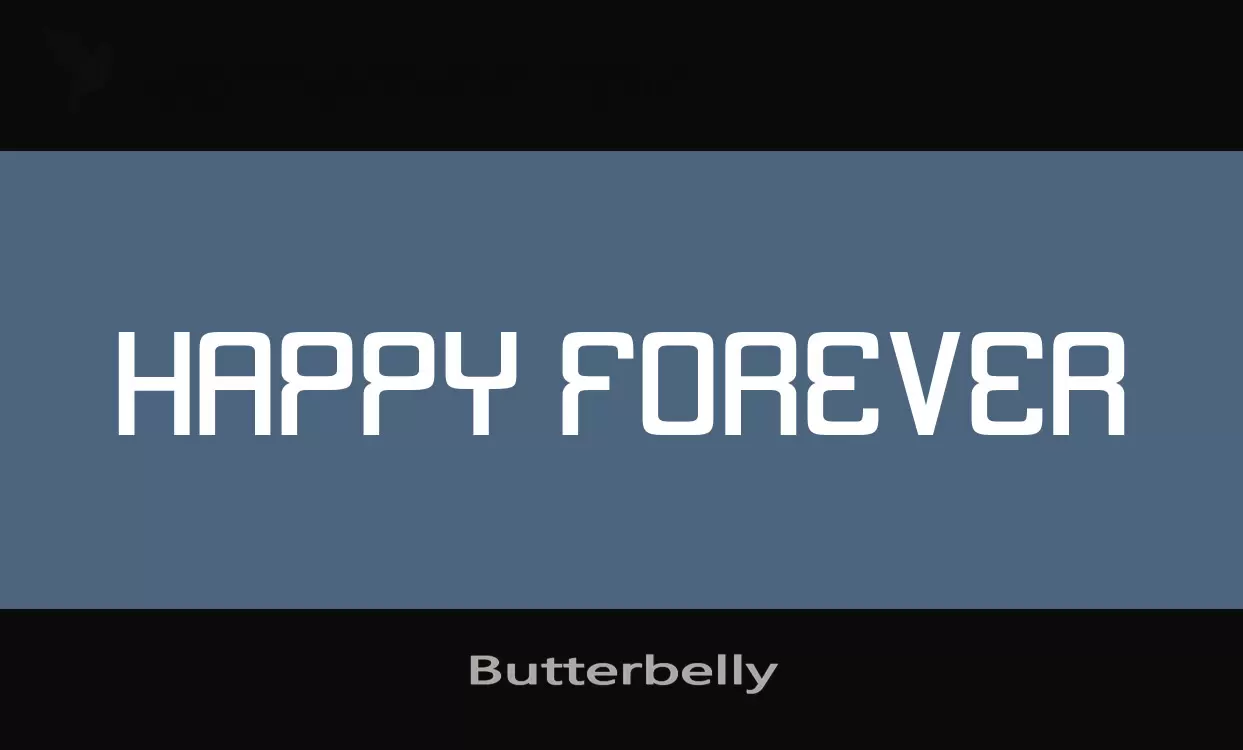 Font Sample of Butterbelly