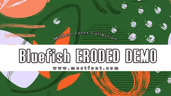 Typographic Design of Bluefish-ERODED-DEMO