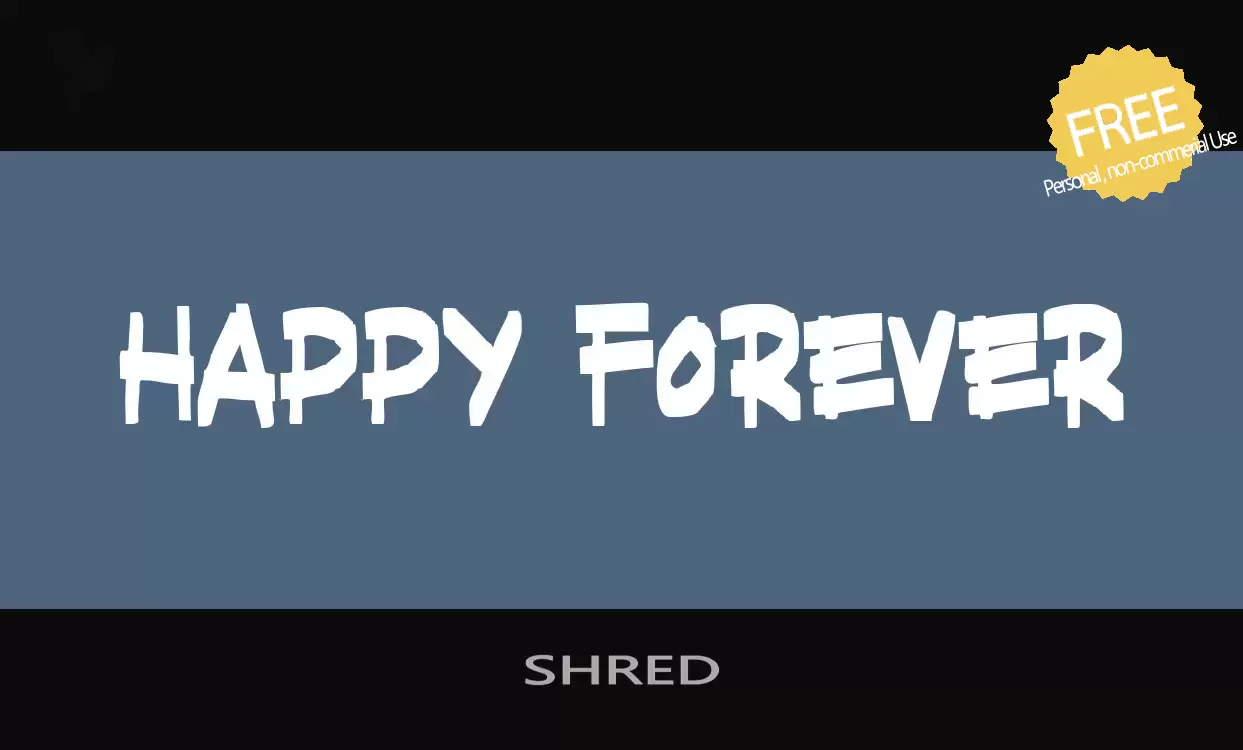 Font Sample of SHRED