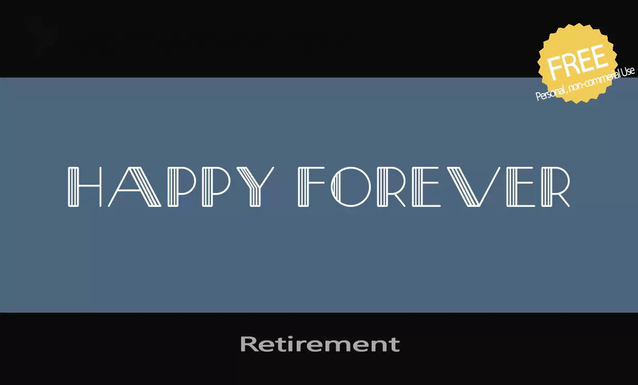 Font Sample of Retirement