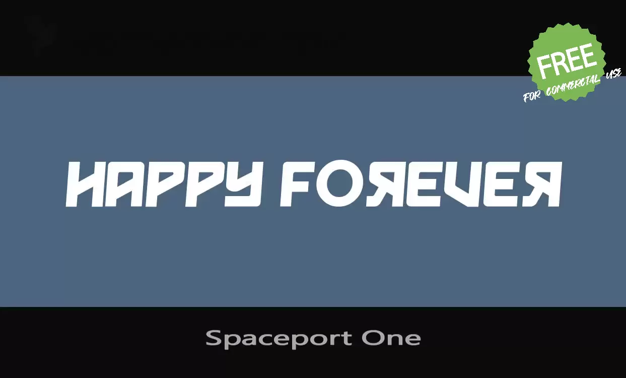 「Spaceport-One」字体效果图