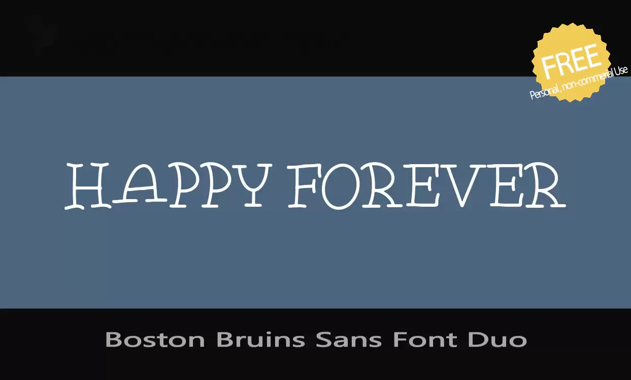 Sample of Boston-Bruins-Sans-Font-Duo