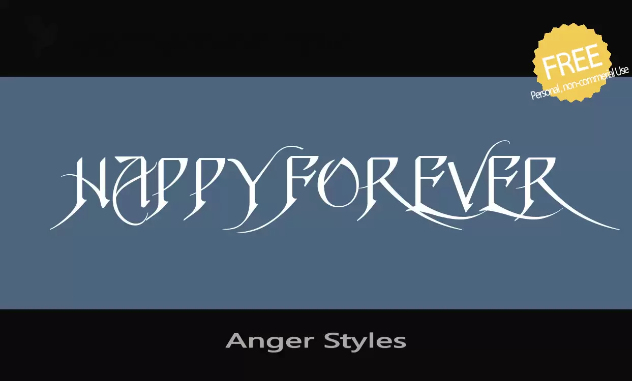 「Anger-Styles」字体效果图