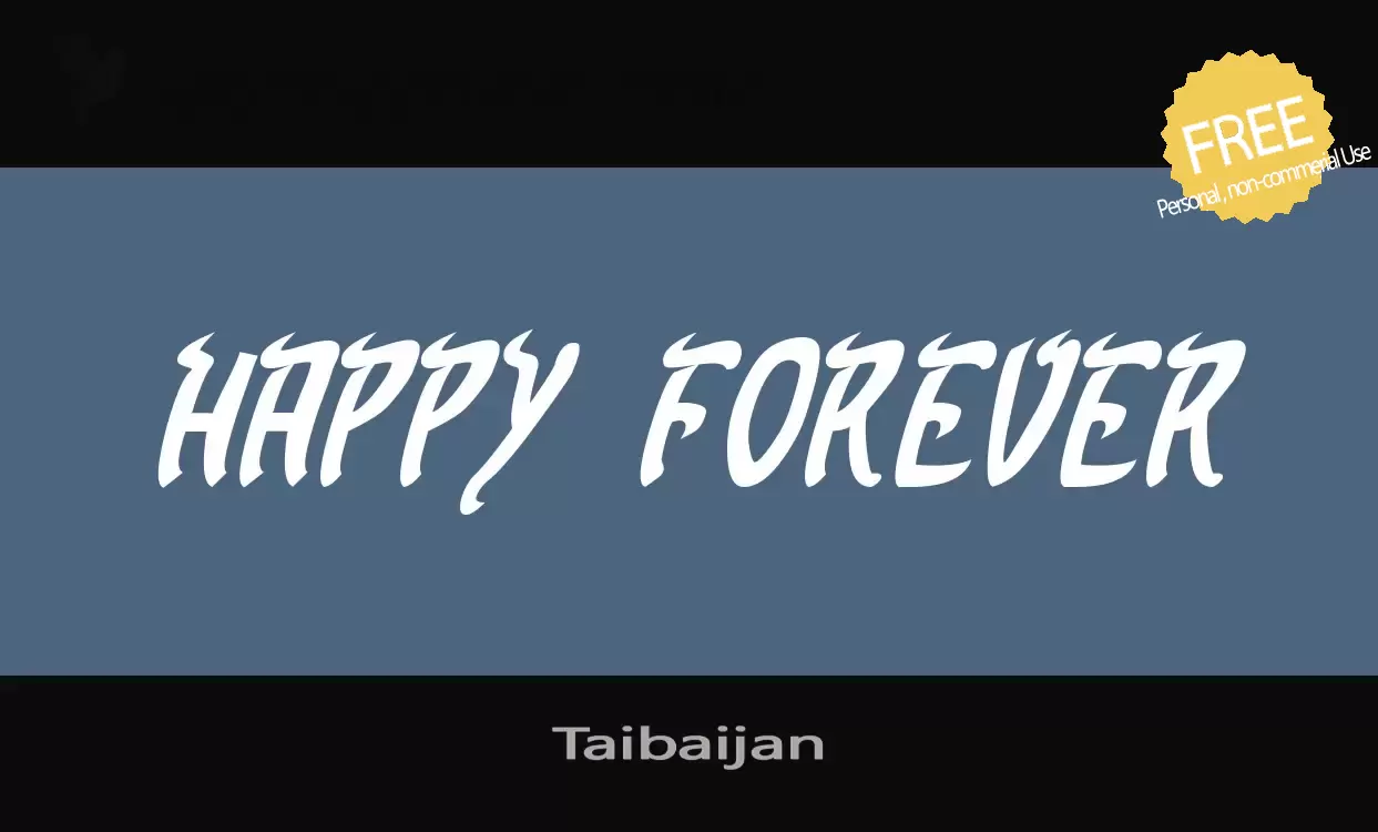 Font Sample of Taibaijan