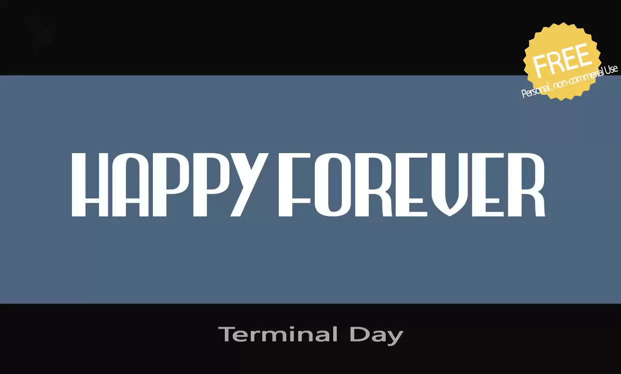 「Terminal-Day」字体效果图