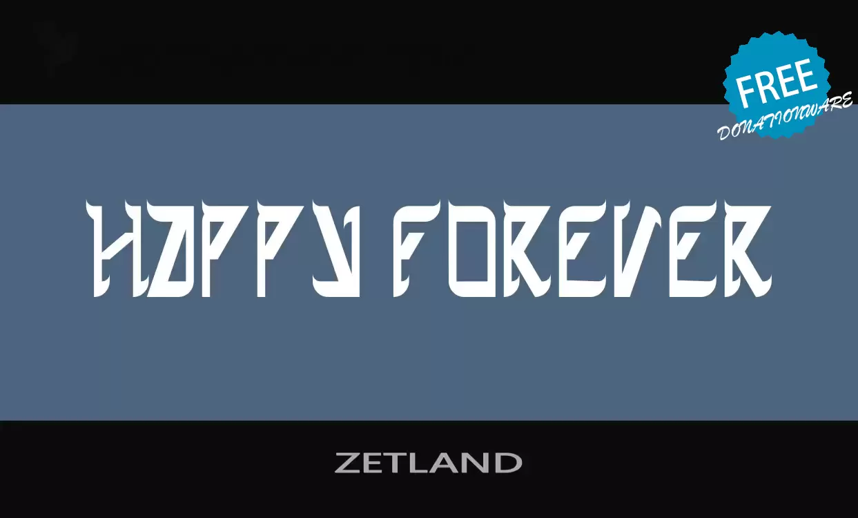 Font Sample of ZETLAND