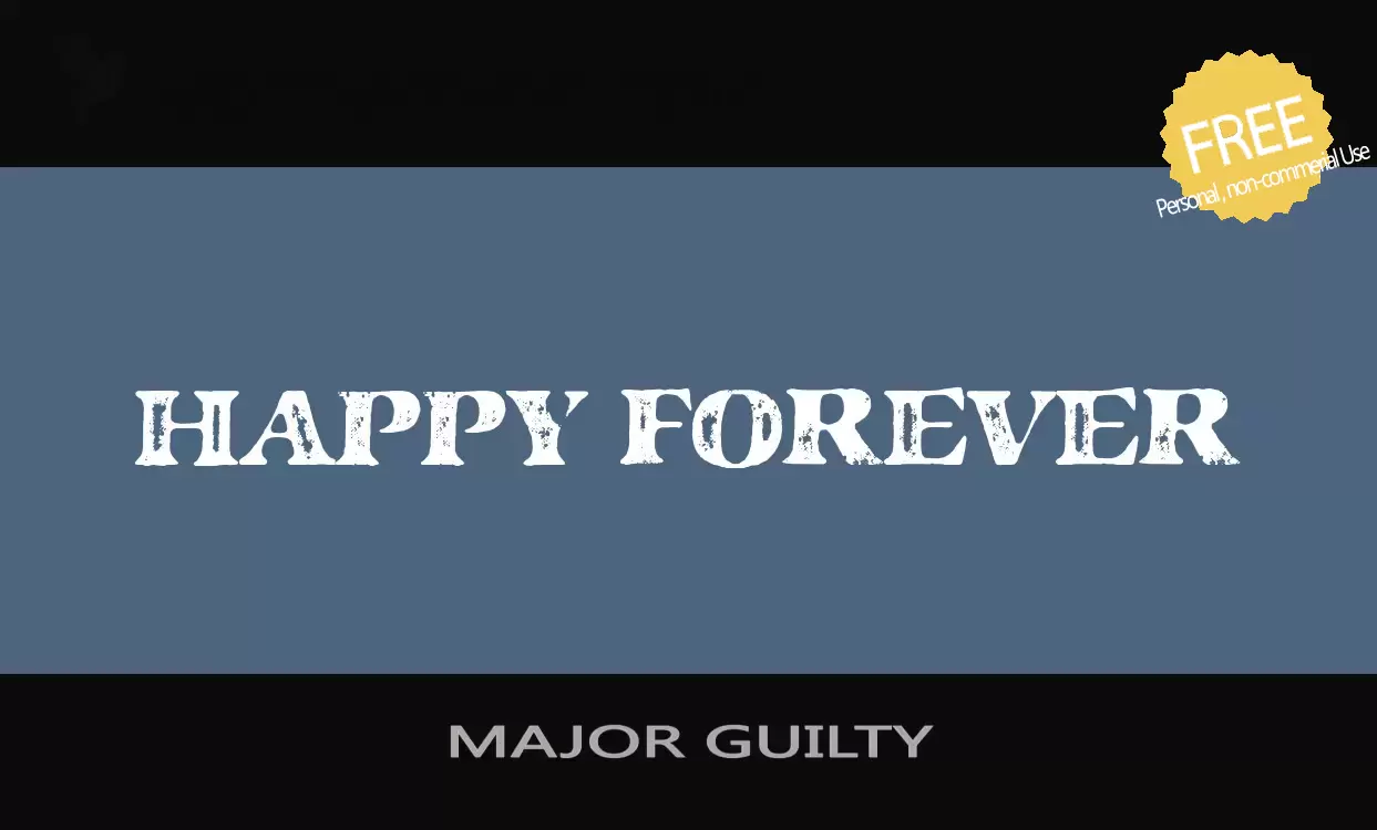 「MAJOR-GUILTY」字体效果图