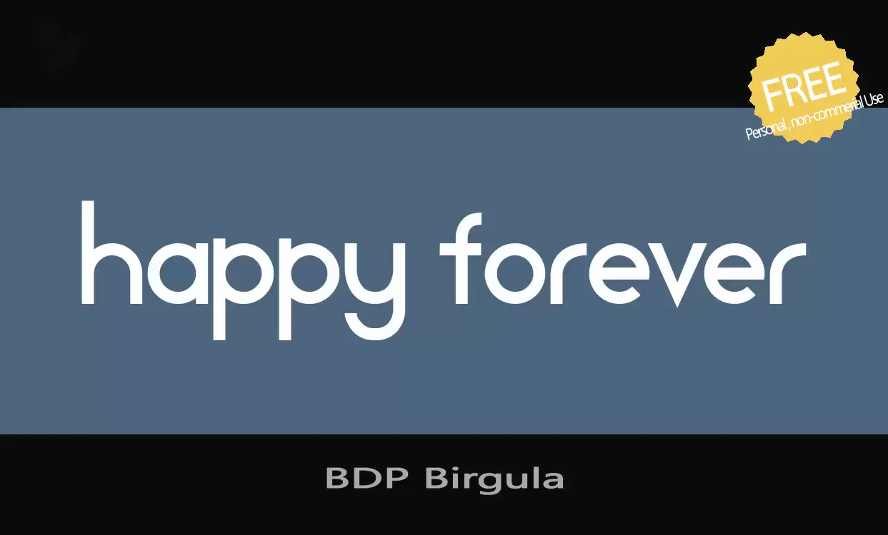 Font Sample of BDP-Birgula