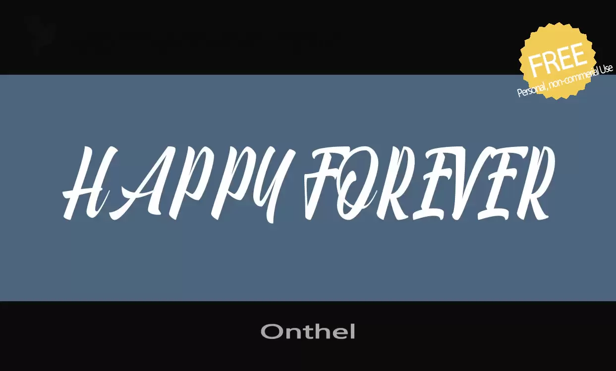 Font Sample of Onthel