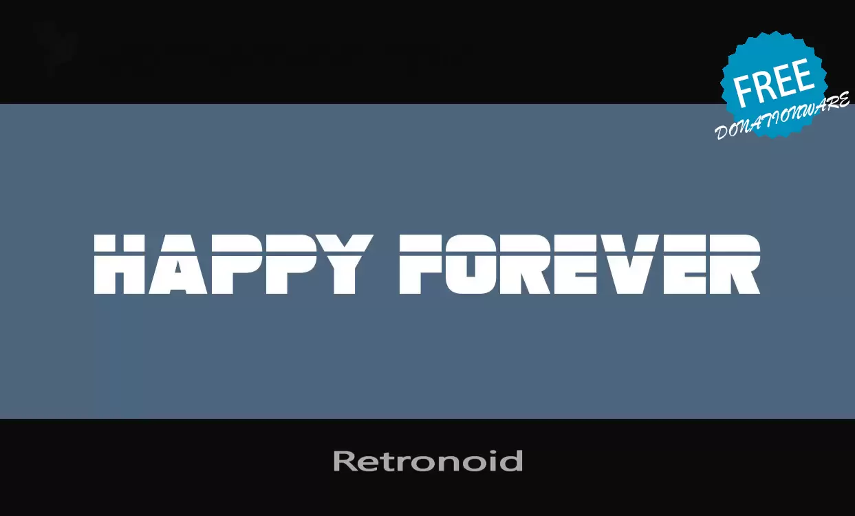 「Retronoid」字体效果图