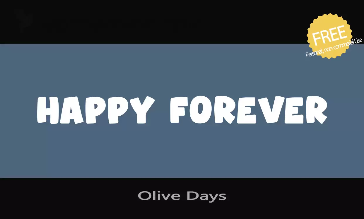 「Olive-Days」字体效果图