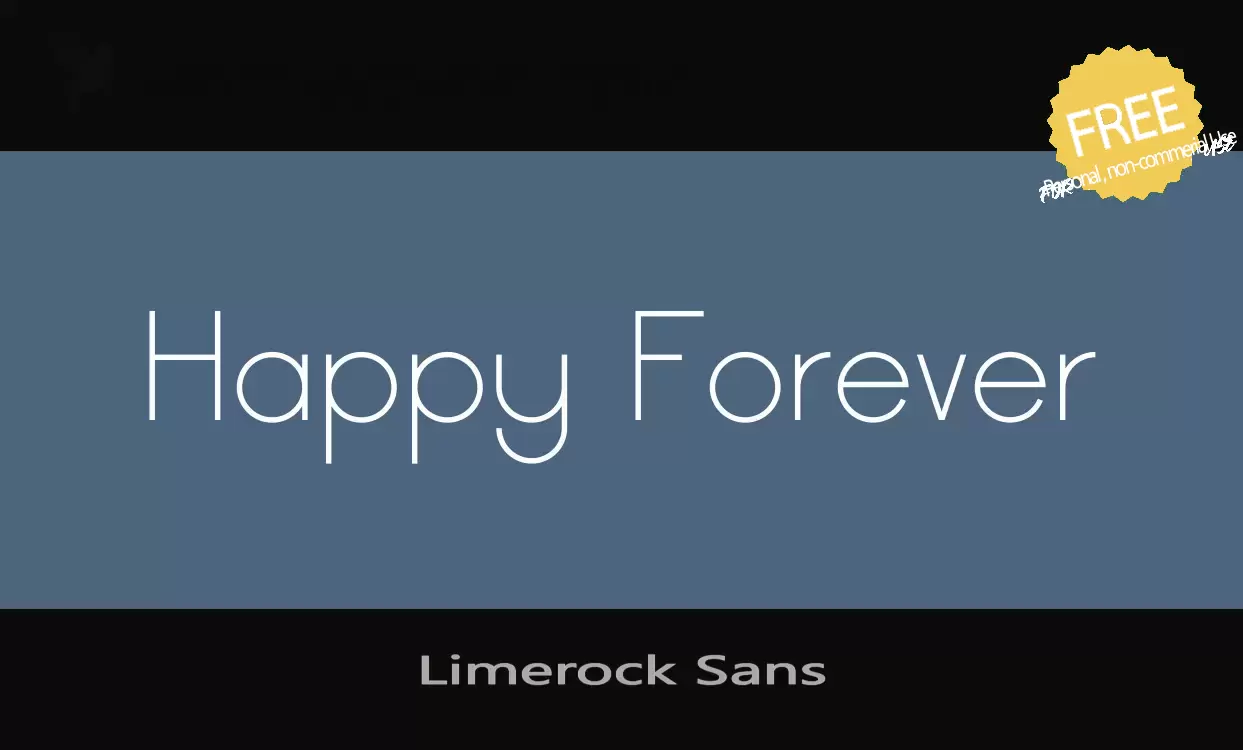 「Limerock-Sans」字体效果图