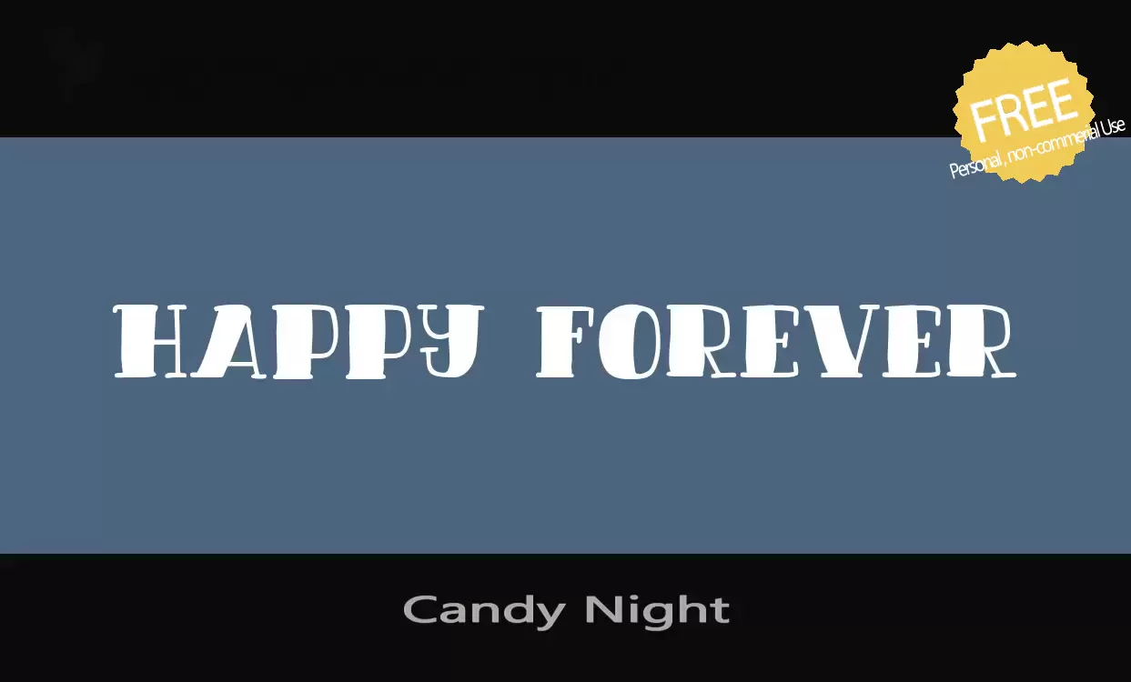 「Candy-Night」字体效果图