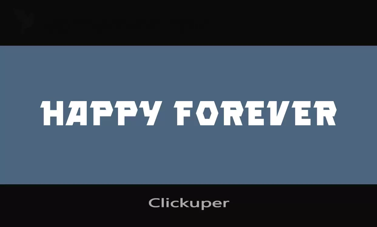 Font Sample of Clickuper