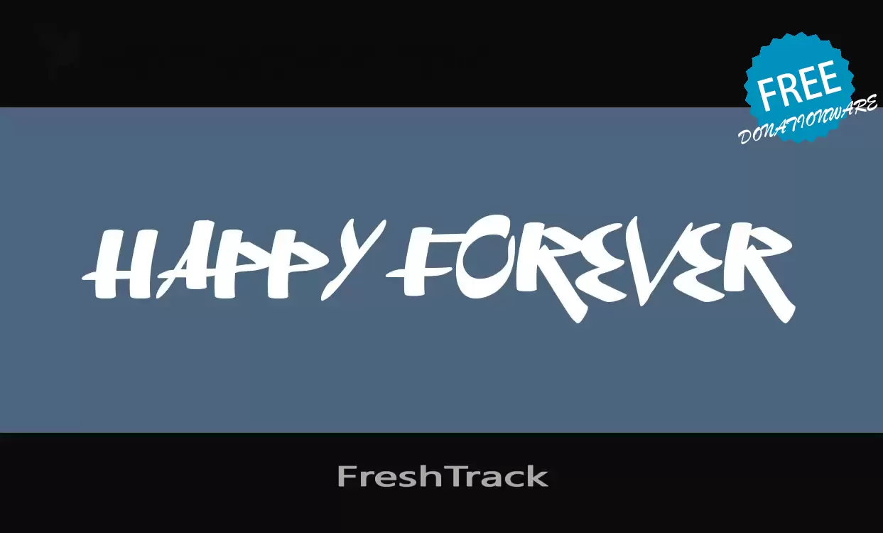 「FreshTrack」字体效果图