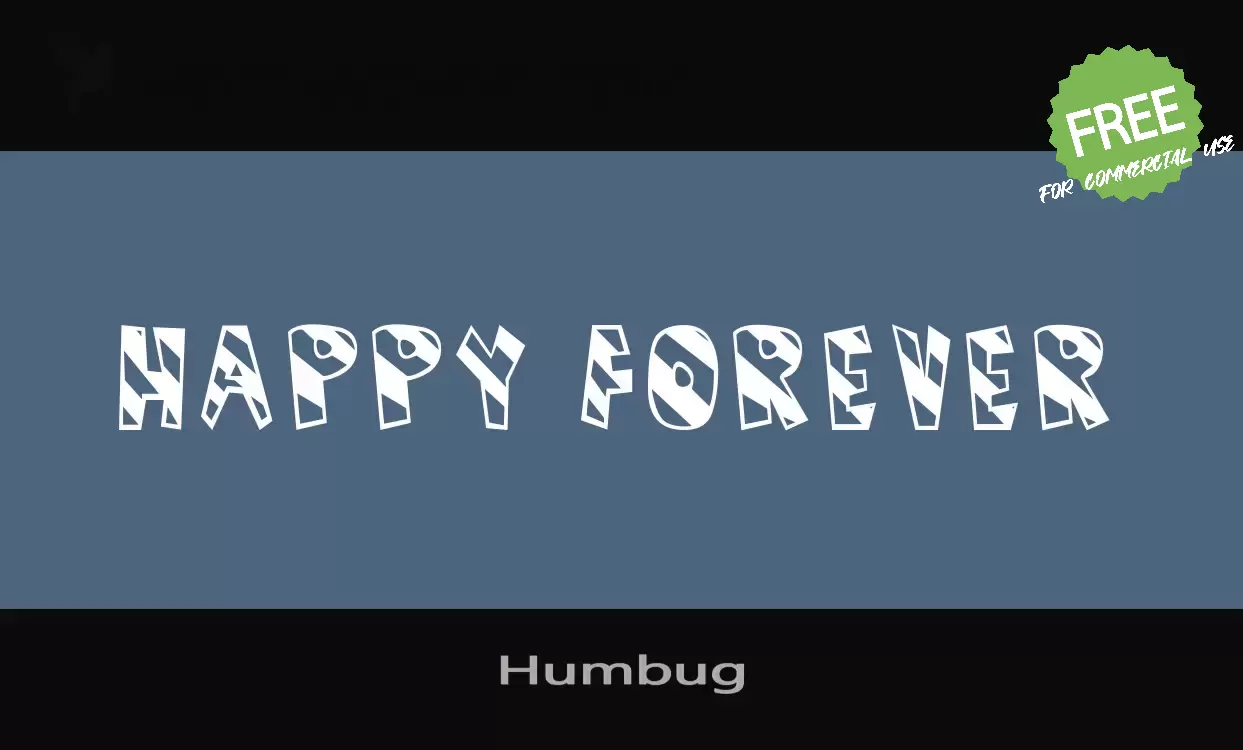 「Humbug」字体效果图