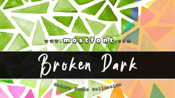 「Broken-Dark」字体排版图片