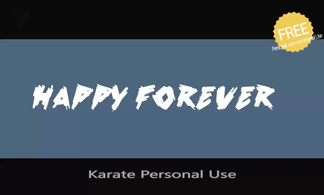 「Karate-Personal-Use」字体效果图